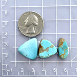 Medium Sky Blue Mixed Royston Turquoise, Set of 3 Dimensions