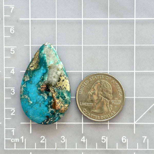 Large Sky Blue Teardrop Ithaca Peak Turquoise Dimensions