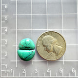 Small Bamboo Green Half Moon Bamboo Mountain Turquoise, Set of 2 Dimensions