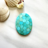 Large Sky Blue Oval Inlay Background