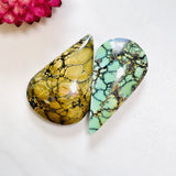 Large Mixed Teardrop Treasure Mountain Turquoise, Set of 2 Background