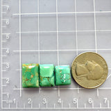 Medium Sea Green Bar Crescent Lake Variscite, Set of 3 Dimensions