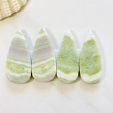 Large Mint Green Teardrop Green Serpentine Serpentine, Set of 4 Background