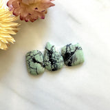 Small Mint Green Mixed Crescent Lake Variscite, Set of 3 Background