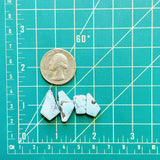 Medium Sky Blue Mixed Sand Hill Turquoise, Set of 4 Dimensions