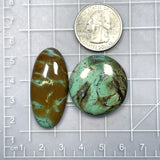 Large Mint Green Mixed Crescent Lake Variscite, Set of 2 Dimensions