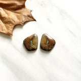Large Earth Brown Freeform Royston Turquoise, Set of 2 Background