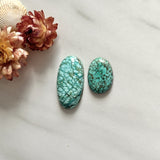 Large Sky Blue Oval Number 8 Turquoise, Set of 2 Background