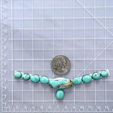 Small Sky Blue Mixed Mixed Turquoise, Set of 10 Dimensions