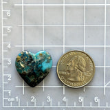 Large Ocean Blue Heart Ithaca Peak Turquoise Dimensions