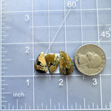 Medium Earth Brown Mixed Treasure Mountain Turquoise, Set of 3 Dimensions