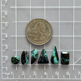 Small Sky Blue Mixed Blue Moon Turquoise, Set of 6 Dimensions