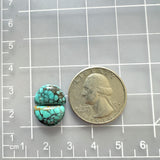 Small Ocean Blue Half Moon Yungai Turquoise, Set of 2 Dimensions