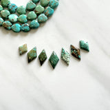Small Mixed Diamond Mixed Turquoise, Set of 7 Background