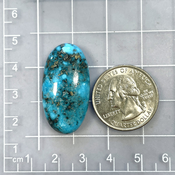 Large Ocean Blue Oval Ithaca Peak Turquoise Dimensions