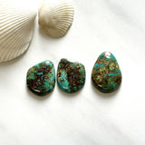 Medium Sea Green Mixed Number 8 Turquoise, Set of 3 Background