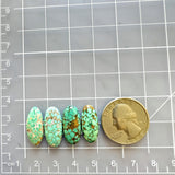 Small Sea Green Surfboard Namtso Lake Turquoise, Set of 4 Dimensions
