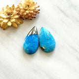 Large Sky Blue Teardrop Ithaca Peak Turquoise, Set of 2 Background