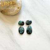 Small Ocean Blue Mixed Sonora Turquoise, Set of 4 Background