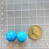 Large Sky Blue Round Ithaca Peak Turquoise, Set of 2 Dimensions