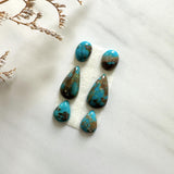 Small Sky Blue Mixed Number 8 Turquoise, Set of 6 Background