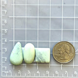 Large Faint Green Mixed Crescent Lake Variscite, Set of 3 Dimensions