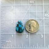 Large Sky Blue Teardrop Prince Egyptian Turquoise Dimensions