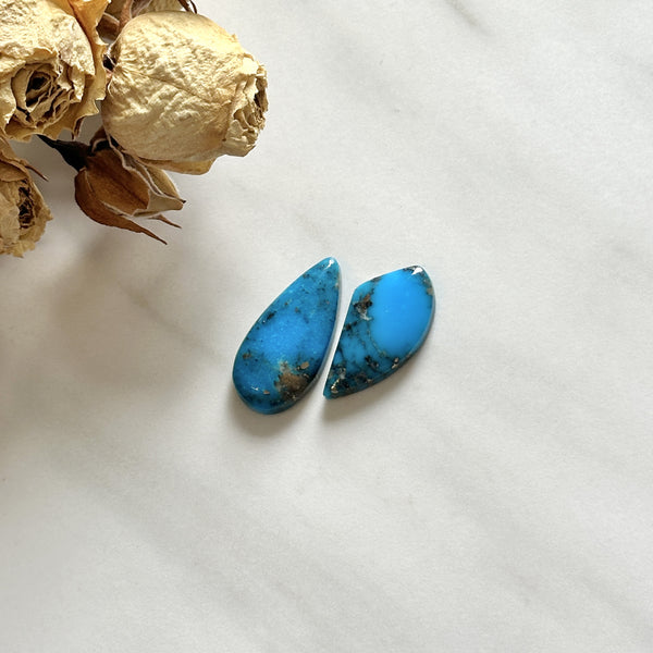 Large Sky Blue Teardrop Ithaca Peak Turquoise, Set of 2 Background