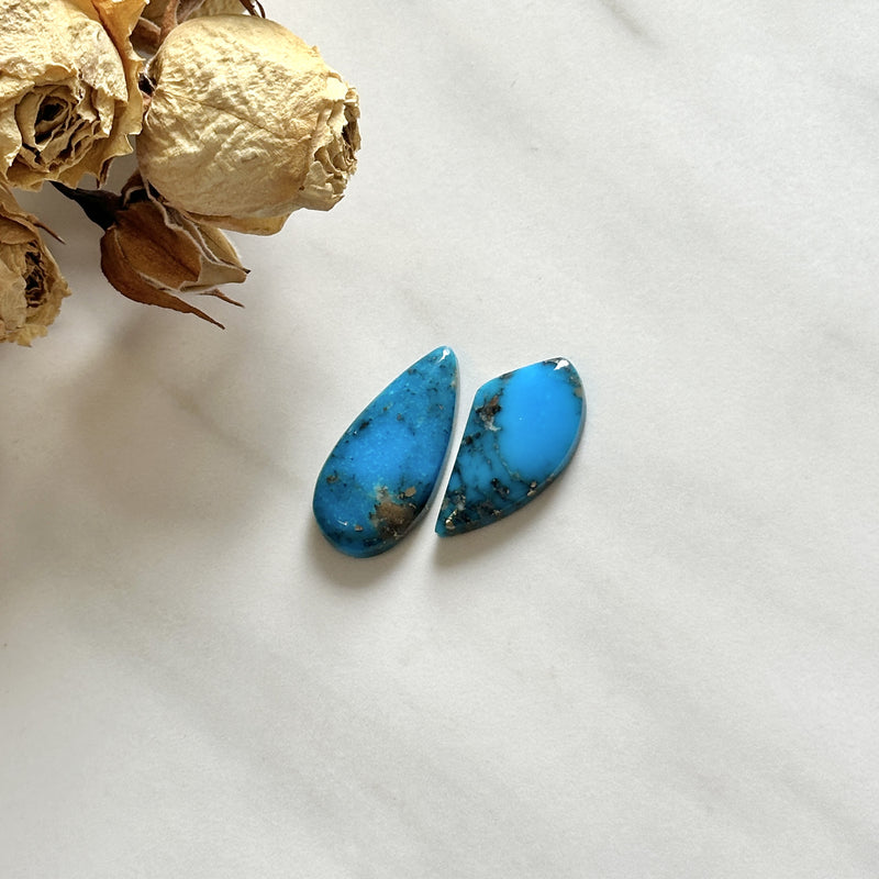 Large Sky Blue Teardrop Ithaca Peak Turquoise, Set of 2 Background