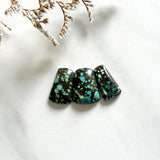Small Sea Green Trapezoid Bamboo Mountain Turquoise, Set of 3 Background
