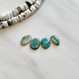Small Deep Blue Oval Royston Turquoise, Set of 4 Background