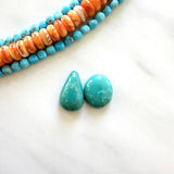 Medium Sky Blue Mixed Fox Turquoise, Set of 2 Background