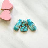 Medium Sky Blue Mixed Number 8 Turquoise, Set of 3 Background