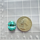 Small Sky Blue Half Moon Yungai Turquoise, Set of 2 Dimensions