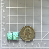 Small Sky Blue Bar Namtso Lake Turquoise, Set of 2 Dimensions
