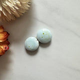 Small Faint Blue Round Sand Hill Turquoise, Set of 2 Background