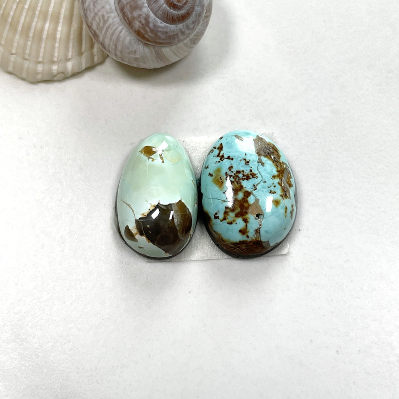 Small Sky Blue Freeform Carico Lake Turquoise, Set of 2 Background