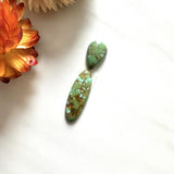 Small Bamboo Green Mixed Treasure Mountain Turquoise, Set of 2 Background