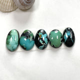 Small Mixed Freeform Blue Moon Turquoise, Set of 5 Background