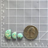 Small Sky Blue Mixed Namtso Lake Turquoise, Set of 3 Dimensions