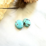 Small Sky Blue Round Yungai Turquoise, Set of 2 Background