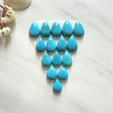 Small Sky Blue Teardrop Sleeping Beauty Turquoise, Set of 15 Background