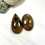 Large Earth Brown Mixed Tiger Eye Crystal, Set of 2 Background