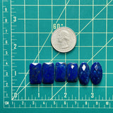 Large Deep Blue Mixed Lapis Lazuli, Set of 6 Dimensions