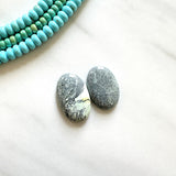 Small Purple Oval Purple Lavender Variscite, Set of 2 Background