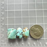 Large Sky Blue Mixed Number 8 Turquoise, Set of 3 Dimensions