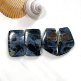 Medium Deep Blue Mixed Pietersite Quartz, Set of 4 Background