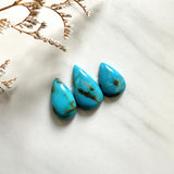 Medium Sky Blue Teardrop Ithaca Peak Turquoise, Set of 3 Background