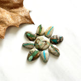 Medium Mixed Mixed Royston Turquoise, Set of 9 Background