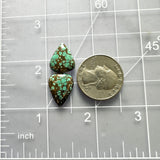 Small Sea Green Teardrop Number 8 Turquoise, Set of 2 Dimensions